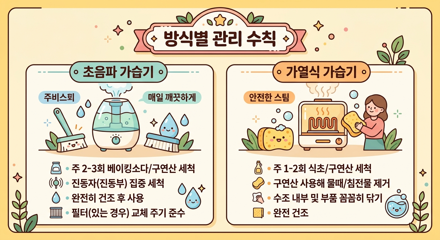 가습기 물때 세균 관리법