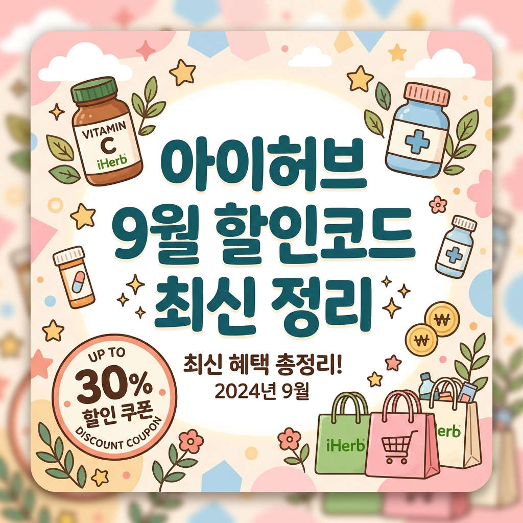 아이허브 9월 할인코드 최신 정리 30% 할인 쿠폰과 무료 배송 조건까지 (9월 17일까지)