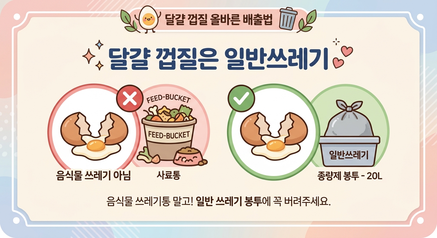 달걀 껍질 분리배출 음식물쓰레기