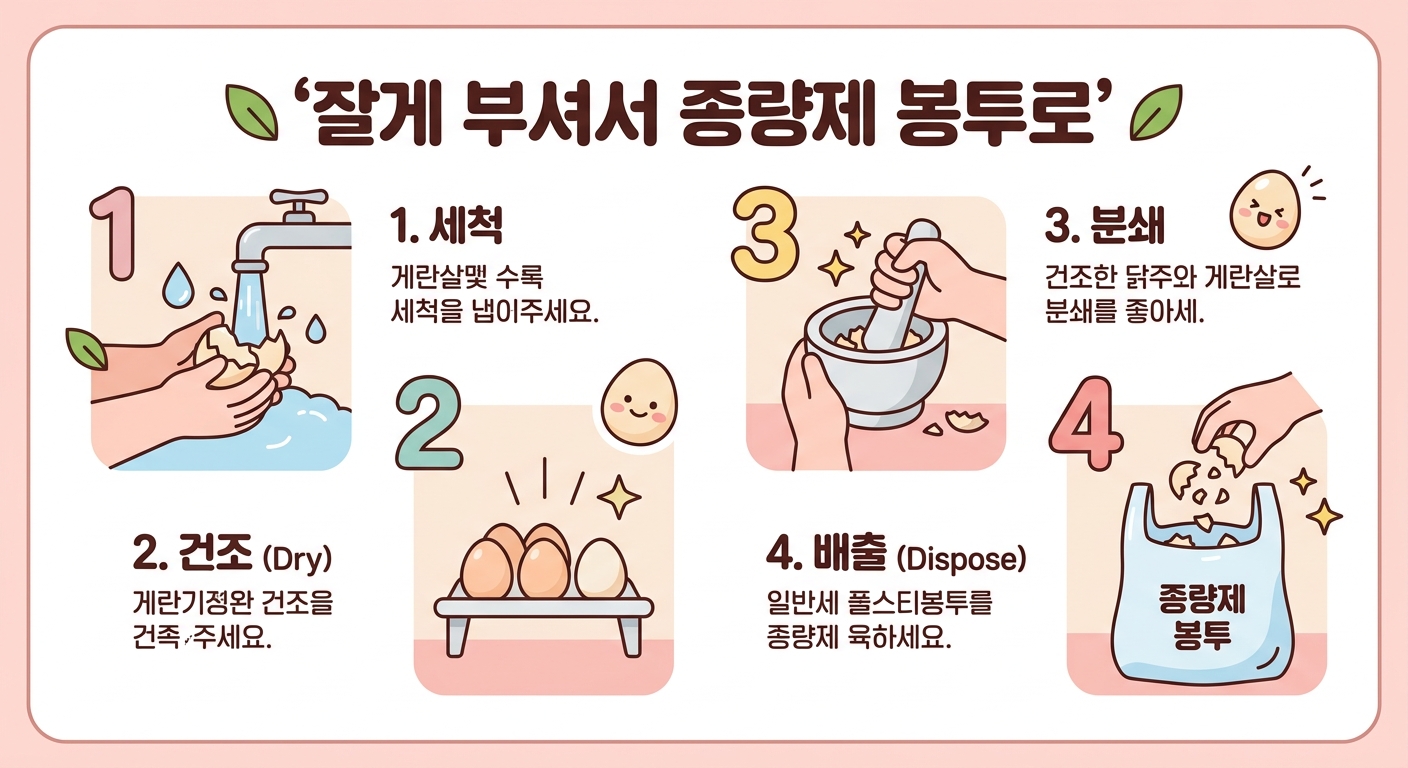 달걀 껍질 분리배출 음식물쓰레기