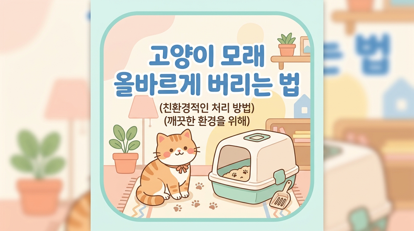 고양이 모래 버리는 법, 변기에 내리면 안 되는 이유와 종류별 배출 기준 (+교체 주기)