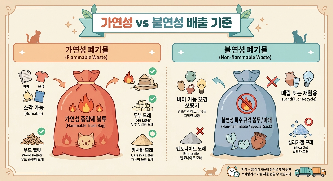 고양이 모래 버리는 법
