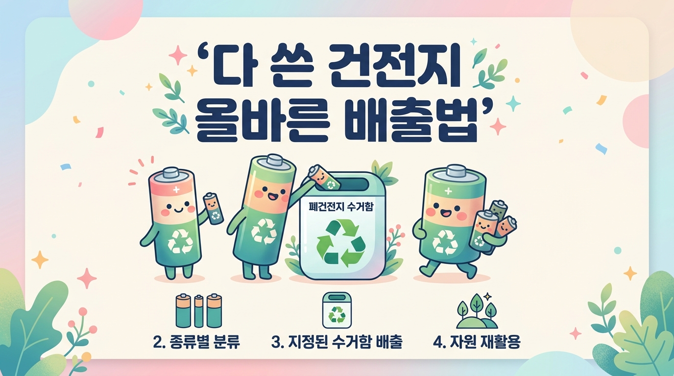다 쓴 건전지 버리는 법, 종량제 봉투에 버리면 안 되는 이유와 수거함 위치 (+잔량 확인법)