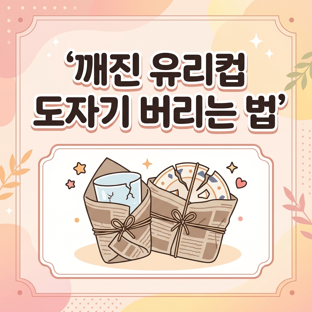 깨진 유리컵 도자기 버리는 법, 재활용 안 되는 이유와 올바른 배출 기준 (+신문지 감싸기 방법)