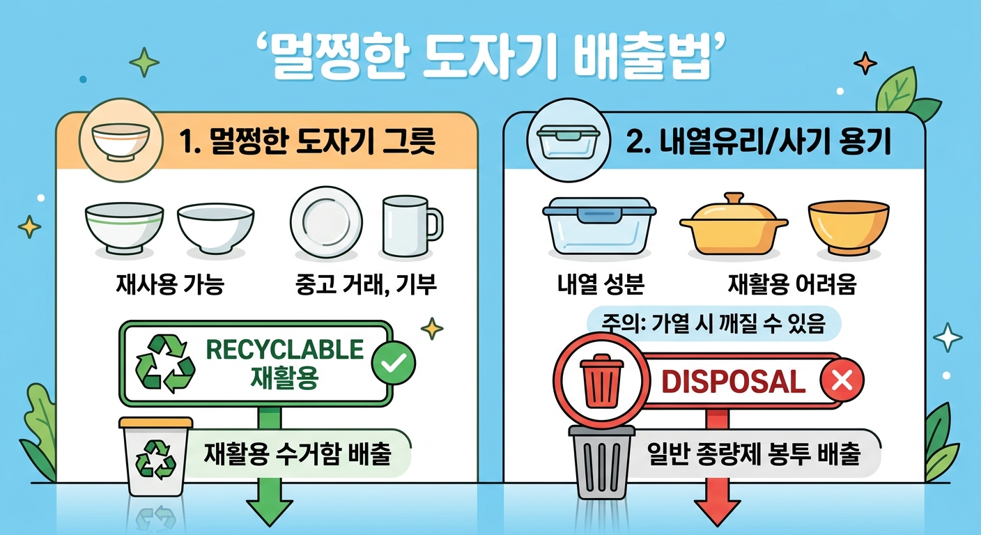 깨진 유리컵 도자기 버리는 법