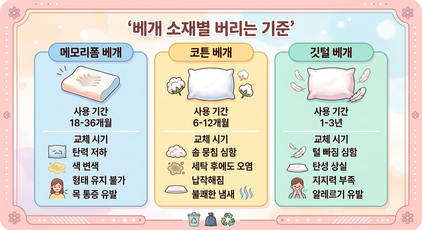 이불 베개 버리는 법